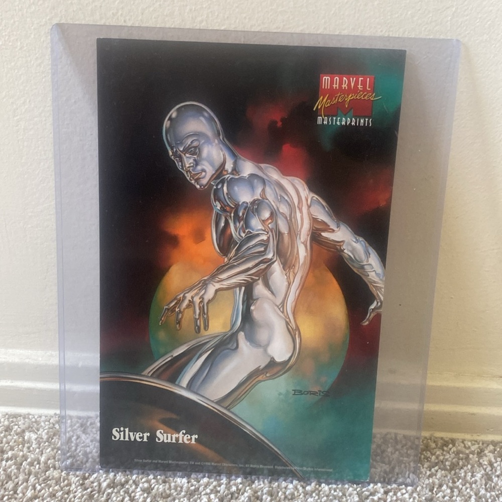 1996 MARVEL MASTERPIECES "SILVER SURFER" OVERSIZED MASTERPRINT